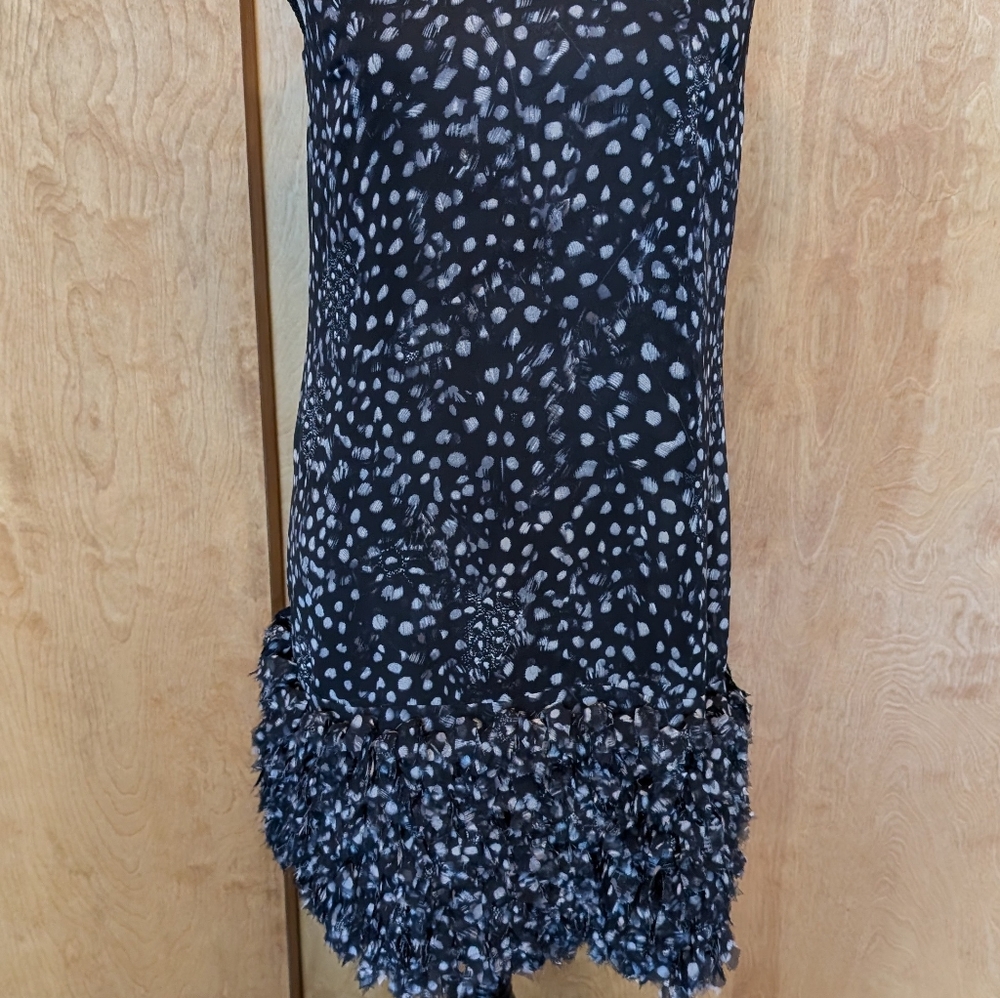 Michael Kors Navy and White Spotted Dress